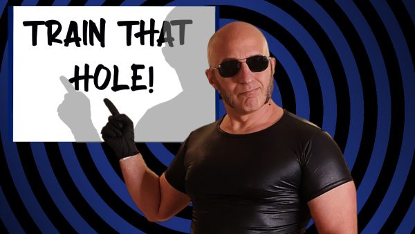 Shadow Priest points to whiteboard that has "train that hole" written on it.